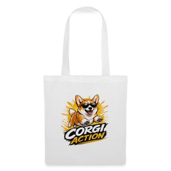 Corgi Action - Tote Bag - white - Front