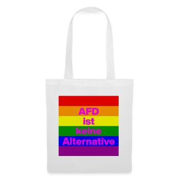AFD IST KEINE ALTERNATIVE, NO NZS, NO AFD, PINK - Stoffbeutel - Weiß - Vorne