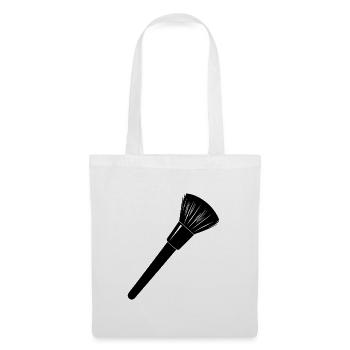 Pinceau maquillage - Sac en tissu - blanc - Devant