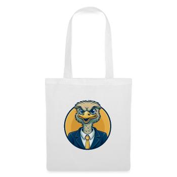 Ostrich Kawaii Mascot Cartoon Clipart Logo Badge - Tote Bag - white - Front