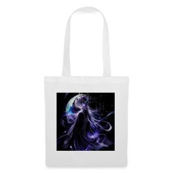 Celestial Moon Goddess Fantasy Art – Cosmic Purple - Stoffbeutel - Weiß - Vorne