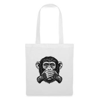 Monkey Say Nothing - Tote Bag - white - Front