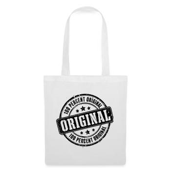 Original – 100 Percent Original Badge & Saying - Tote Bag - white - Front