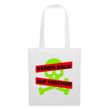 KEINEN BOCK AUF FASCHOS, NO NZS, NO AFD, GRÜN - Stoffbeutel - Weiß - Vorne