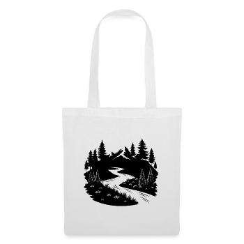 Paysage fluvial - Sac en tissu - blanc - Devant
