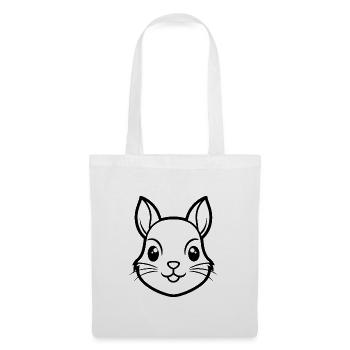 Visage d’écureuil - Sac en tissu - blanc - Devant