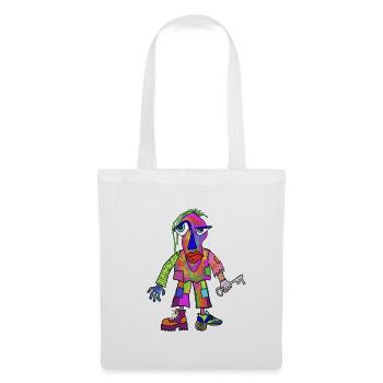 Bunte-Figur - Stoffbeutel - Weiß - Vorne
