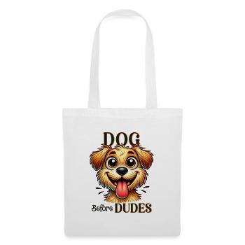 Citation drôle de chien avant les mecs - Sac en tissu - blanc - Devant