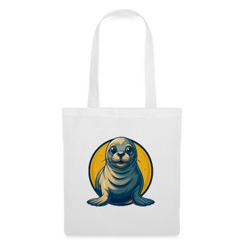 Seal Kawaii Mascot Cartoon Character Clipart Logo - Tote Bag - white - Front