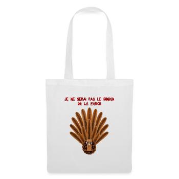 Dindon de Thanksgiving  - Sac en tissu - blanc - Devant