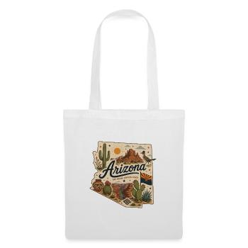 Vintage Arizona Grand Canyon State Art Aufkleber - Stoffbeutel - Weiß - Vorne
