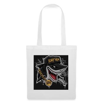Shark SCARF'HEM Graffiti Streetwear - Stoffbeutel - Weiß - Vorne