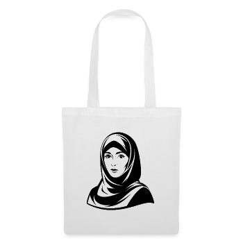 Hijab-Frau - Stoffbeutel - Weiß - Vorne