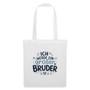 Ich werde ein großer Bruder - Stoffbeutel - Weiß - Vorne