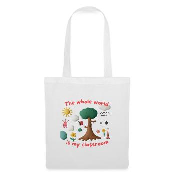 The whole world is my classroom - Tote Bag - white - Front