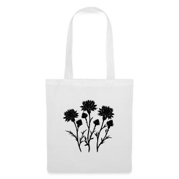 Botanische Kornblume - Stoffbeutel - Weiß - Vorne