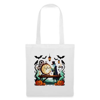 Steampunk Ghost Uhrmacher Halloween - Stoffbeutel - Weiß - Vorne