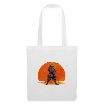 Samurai-Wächter in purpurroter Rüstung - Stoffbeutel - Weiß - Vorne