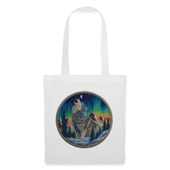 Polarwolf Patch Aurora - Stoffbeutel - Weiß - Vorne