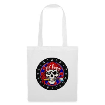Red Pirate Skull auf Roulette - Stoffbeutel - Weiß - Vorne