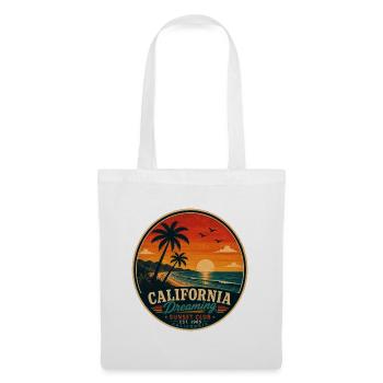 California Dreaming Vintage-Grafik - Stoffbeutel - Weiß - Vorne
