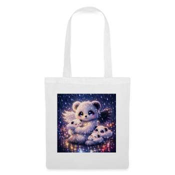 Himmlischer Nephalim‑Panda mit Wolkenbabys - Stoffbeutel - Weiß - Vorne