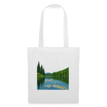Forest reflections on a peaceful lake - Tote Bag - white - Front