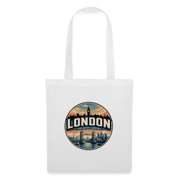 London Tower Bridge Royal Capital Badge - Stoffbeutel - Weiß - Vorne