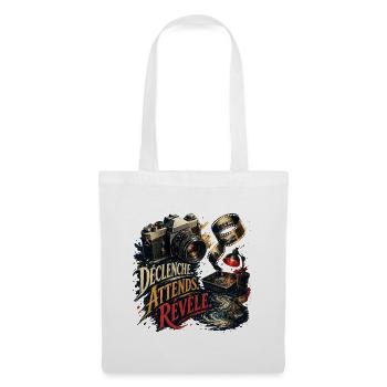 Déclenche Attends Révèle Retro Photo - Sac en tissu - blanc - Devant