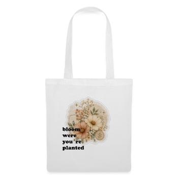 Blumenzeit Vintage Bouquet - Stoffbeutel - Weiß - Vorne