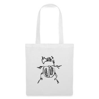 Scarabée noir – Illustration insecte - Tote Bag - white - Front