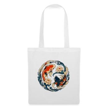 KoiKreis Lotus YinYang - Stoffbeutel - Weiß - Vorne