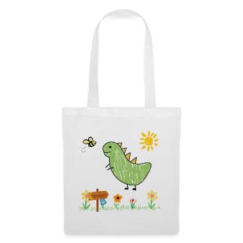 Dino Garden Green Kids - Tote Bag - white - Front