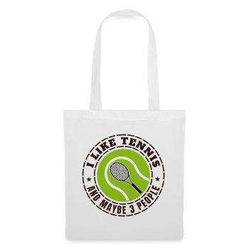 ICH MAG TENNIS UND VIELLEICHT DREI LEUTE - Stoffbeutel - Weiß - Vorne