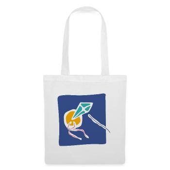 Kite in the Sky – Minimalist Art - Tote Bag - white - Front