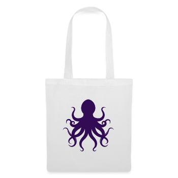 Pieuvre - Sac en tissu - blanc - Devant
