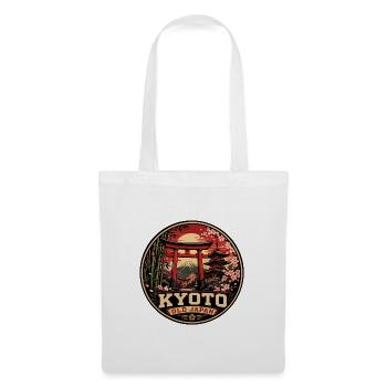 Kyoto Old Japan Vintage Travel Badge - Tote Bag - white - Front
