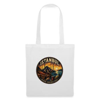Istanbul Turkey Vintage Travel Badge - Tote Bag - white - Front