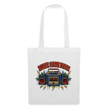 Make Some Noise Retro Boombox - Tote Bag - white - Front