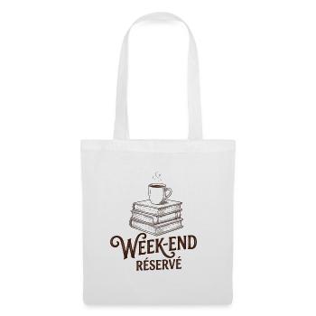 Week-end Réservé - Rendez-vous avec ma PAL - Sac en tissu - blanc - Devant