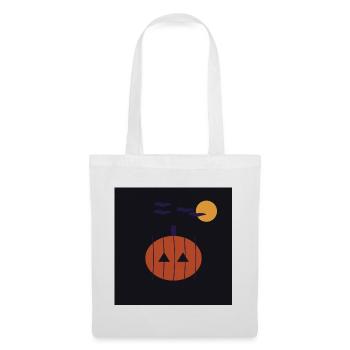 Minimalist Pumpkin Night Halloween - Tote Bag - white - Front