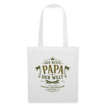 Der beste Papa der Welt – Sorgenfressern - Stoffbeutel - Weiß - Vorne