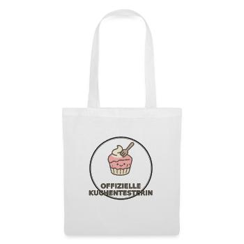 Offizielle Kuchentesterin – Geschenk für Bäckerin - Stoffbeutel - Weiß - Vorne