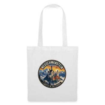 Neuschwanstein Castle Germany Vintage Badge - Tote Bag - white - Front