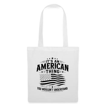This is an American thing with USA pride - Tote Bag - white - Front