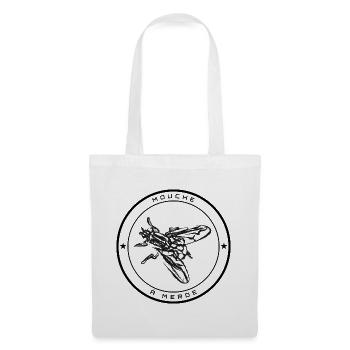 Mouche à merde – Illustration insecte - Sac en tissu - blanc - Devant