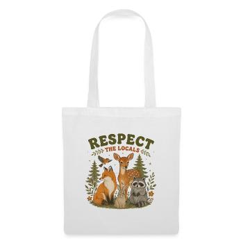 Respect The Locals Forest Animals Retro - Tote Bag - white - Front