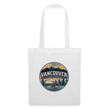 Retro Vancouver Harbour Travel Badge - Tote Bag - white - Front