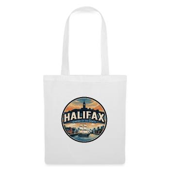 Retro Halifax Citadel Reiseabzeichen - Stoffbeutel - Weiß - Vorne