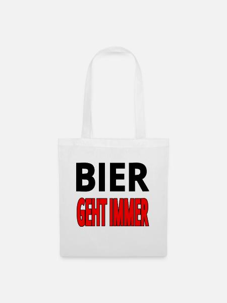 Bier - Stoffbeutel - Weiß